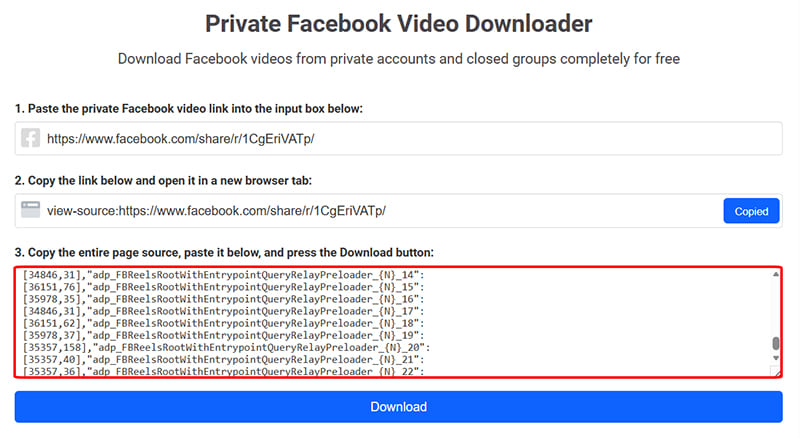 Paste the source code into ClipSave